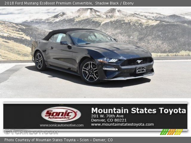 2018 Ford Mustang EcoBoost Premium Convertible in Shadow Black