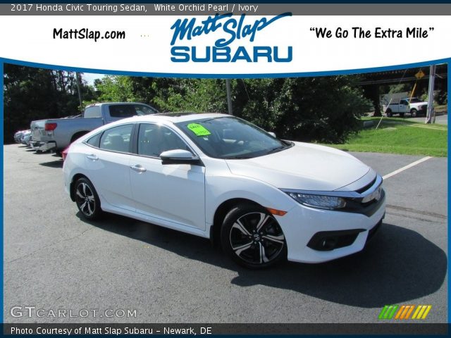 2017 Honda Civic Touring Sedan in White Orchid Pearl