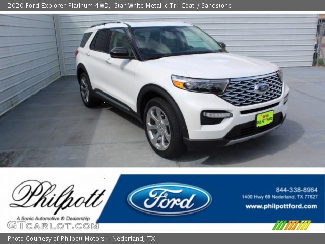 2020 Ford Explorer Platinum 4WD in Star White Metallic Tri-Coat