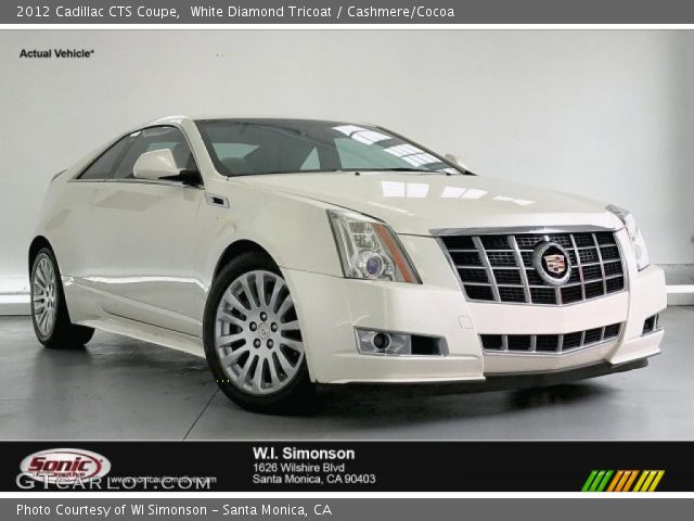 2012 Cadillac CTS Coupe in White Diamond Tricoat