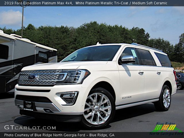 2019 Ford Expedition Platinum Max 4x4 in White Platinum Metallic Tri-Coat