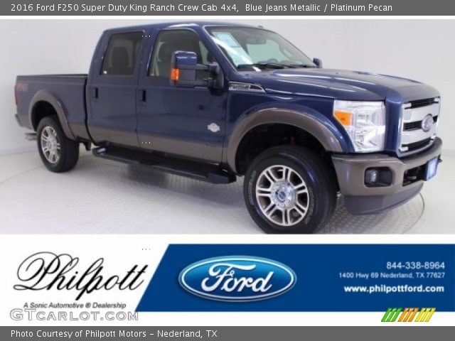 2016 Ford F250 Super Duty King Ranch Crew Cab 4x4 in Blue Jeans Metallic