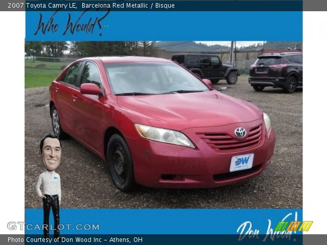 2007 Toyota Camry LE in Barcelona Red Metallic