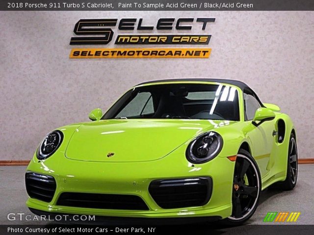 2018 Porsche 911 Turbo S Cabriolet in Paint To Sample Acid Green
