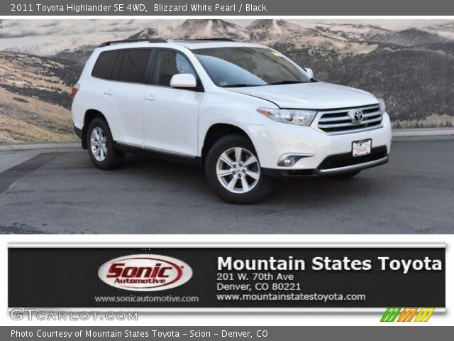 2011 Toyota Highlander SE 4WD in Blizzard White Pearl