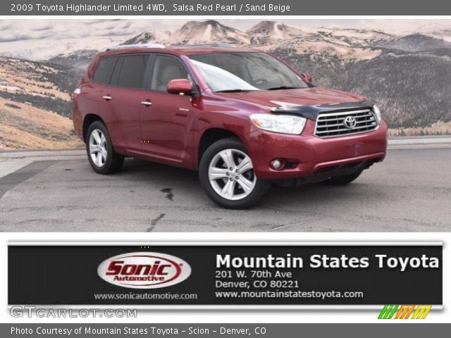 2009 Toyota Highlander Limited 4WD in Salsa Red Pearl
