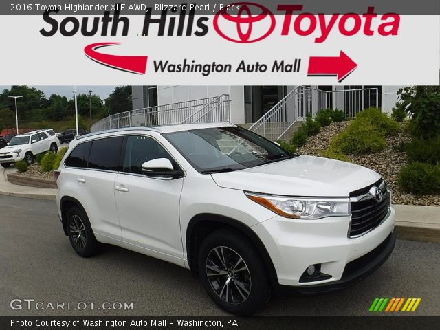 2016 Toyota Highlander XLE AWD in Blizzard Pearl