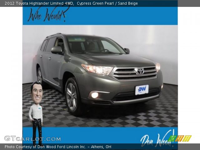 2012 Toyota Highlander Limited 4WD in Cypress Green Pearl