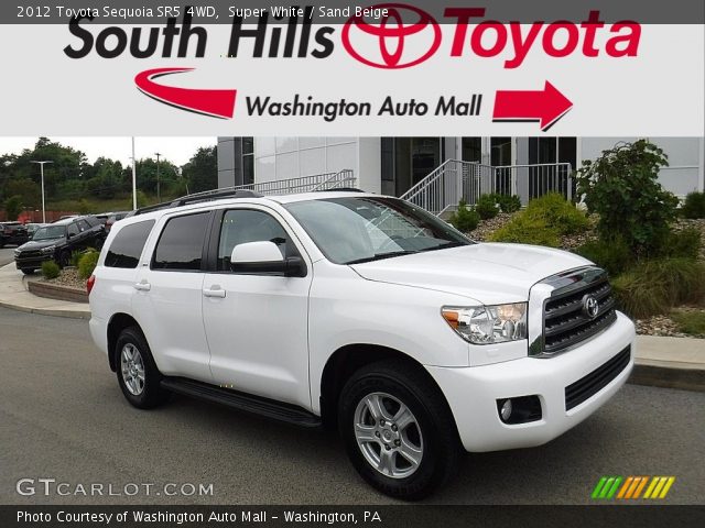 2012 Toyota Sequoia SR5 4WD in Super White