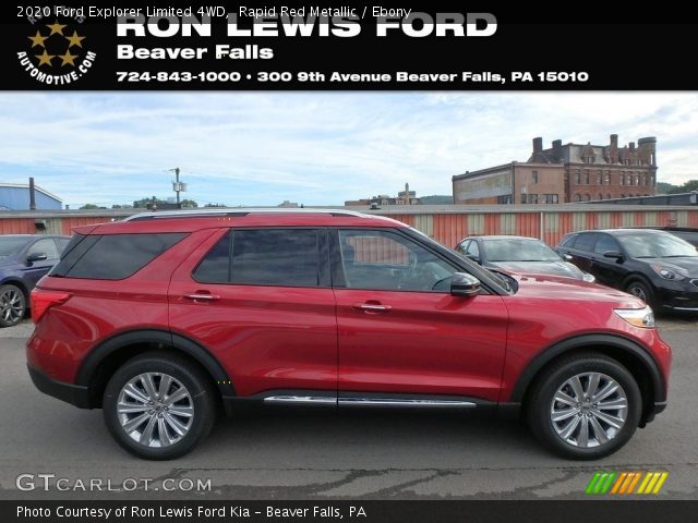 2020 Ford Explorer Limited 4WD in Rapid Red Metallic