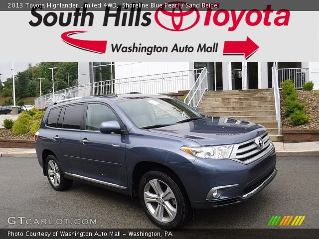 2013 Toyota Highlander Limited 4WD in Shoreline Blue Pearl