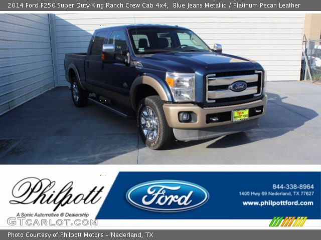 2014 Ford F250 Super Duty King Ranch Crew Cab 4x4 in Blue Jeans Metallic