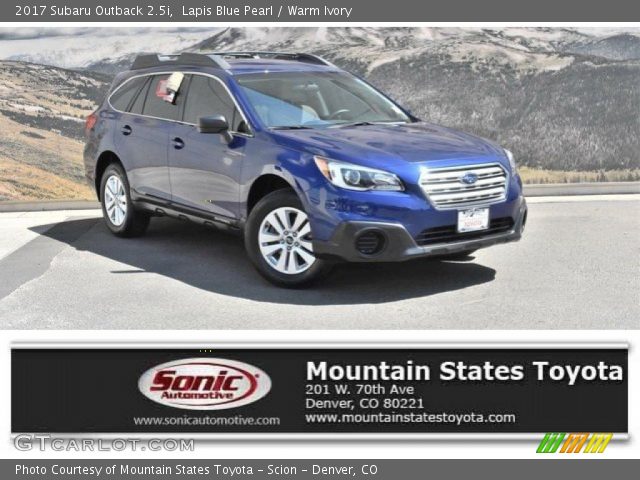 2017 Subaru Outback 2.5i in Lapis Blue Pearl