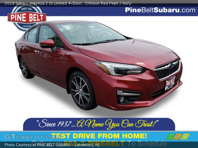 2019 Subaru Impreza 2.0i Limited 4-Door in Crimson Red Pearl