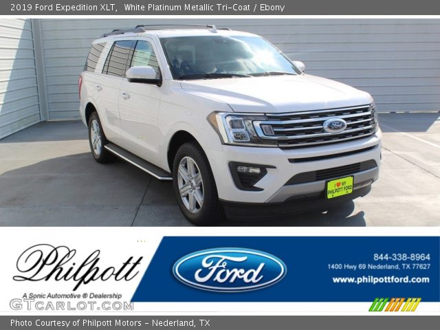 2019 Ford Expedition XLT in White Platinum Metallic Tri-Coat