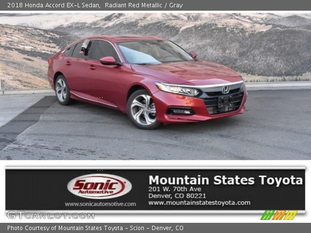 2018 Honda Accord EX-L Sedan in Radiant Red Metallic