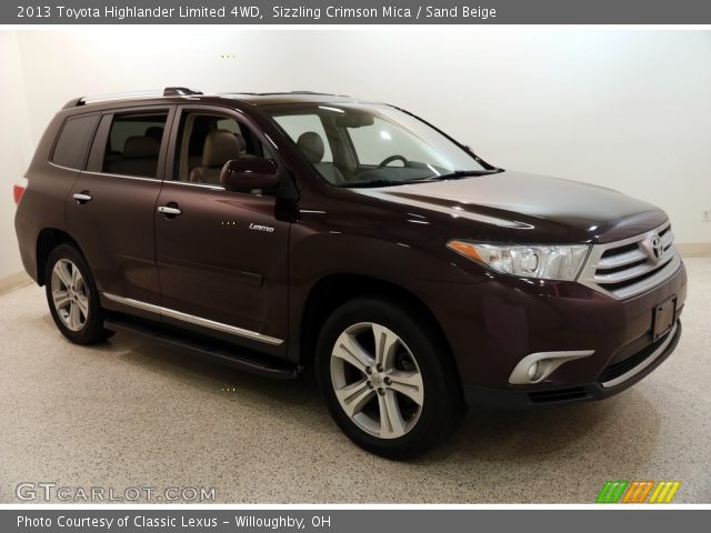 2013 Toyota Highlander Limited 4WD in Sizzling Crimson Mica