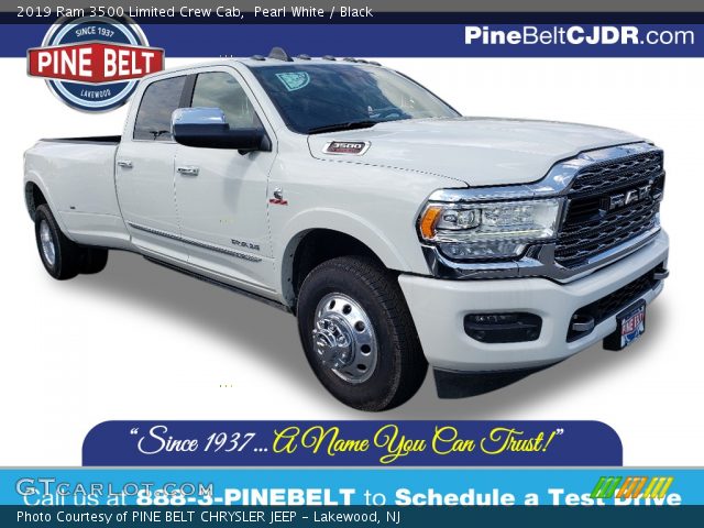 2019 Ram 3500 Limited Crew Cab in Pearl White