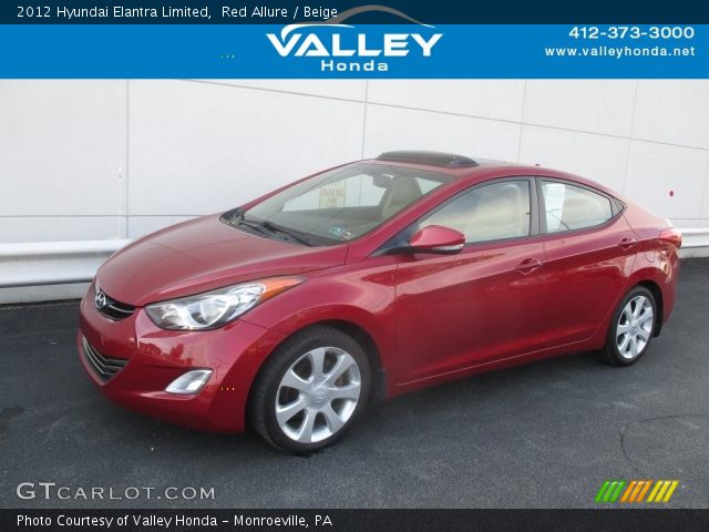 2012 Hyundai Elantra Limited in Red Allure