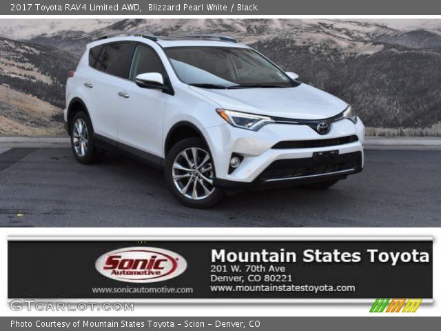 2017 Toyota RAV4 Limited AWD in Blizzard Pearl White