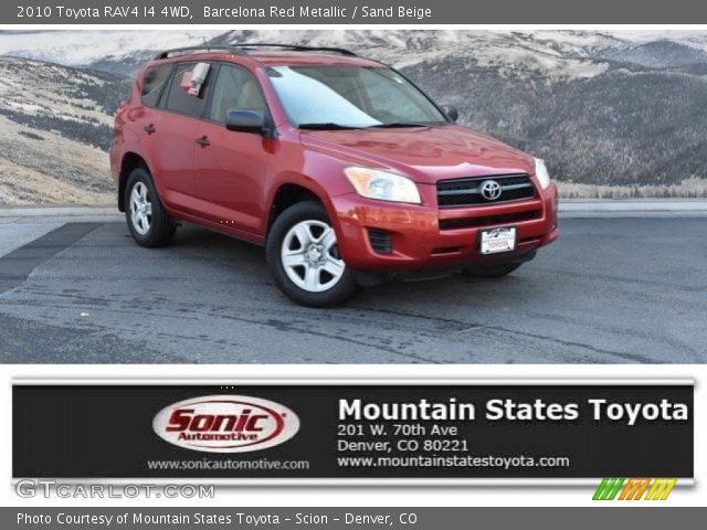 2010 Toyota RAV4 I4 4WD in Barcelona Red Metallic