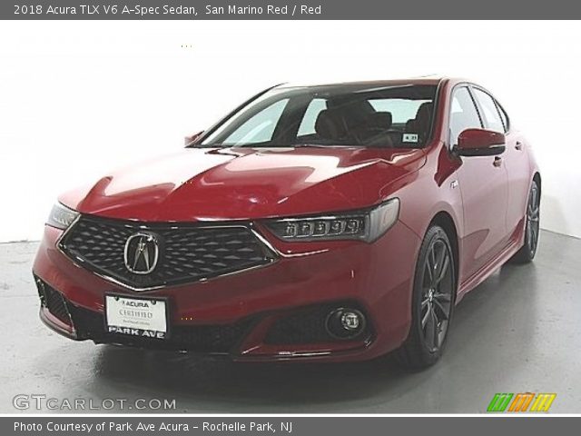 2018 Acura TLX V6 A-Spec Sedan in San Marino Red