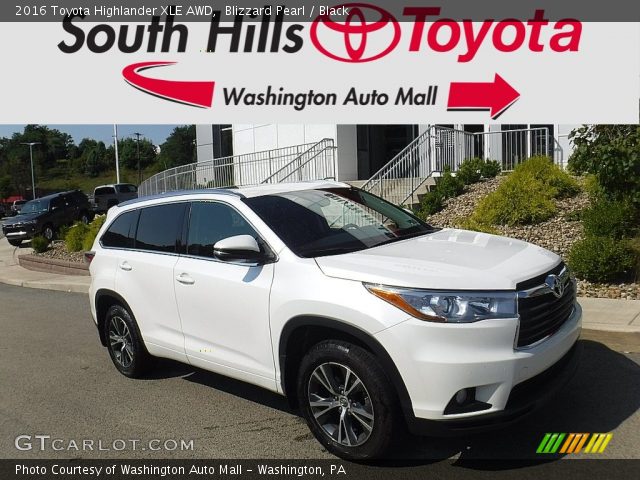 2016 Toyota Highlander XLE AWD in Blizzard Pearl