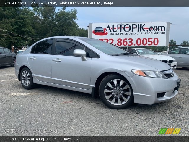 2009 Honda Civic EX-L Sedan in Alabaster Silver Metallic