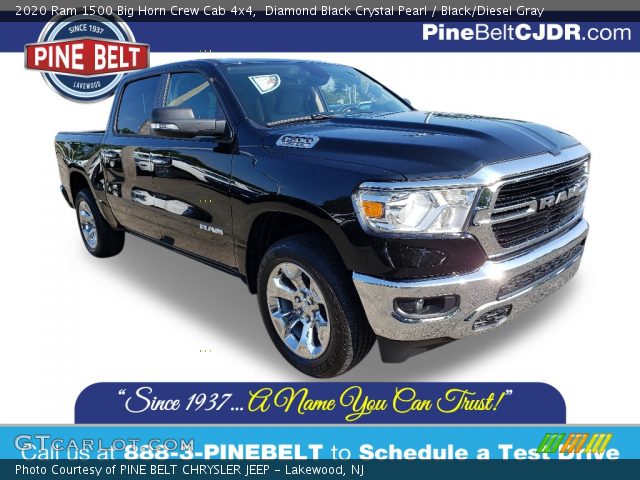 2020 Ram 1500 Big Horn Crew Cab 4x4 in Diamond Black Crystal Pearl