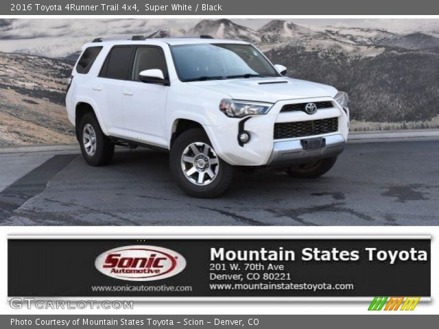 2016 Toyota 4Runner Trail 4x4 in Super White