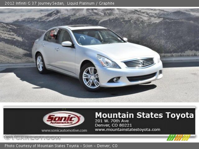 2012 Infiniti G 37 Journey Sedan in Liquid Platinum