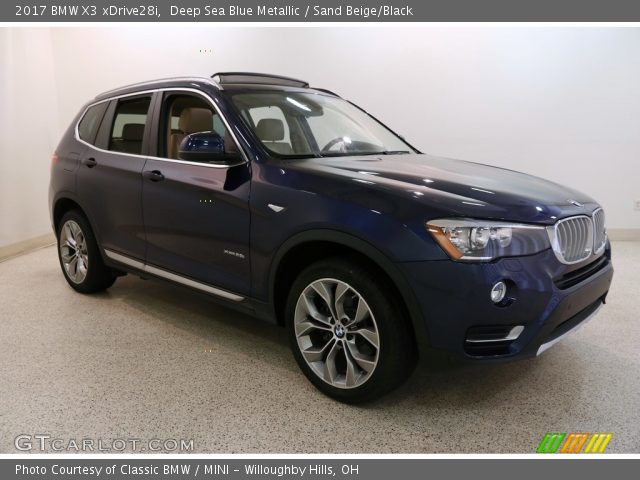 2017 BMW X3 xDrive28i in Deep Sea Blue Metallic