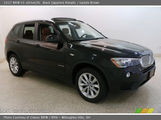 2017 BMW X3 xDrive28i in Black Sapphire Metallic