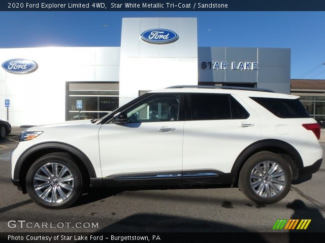 2020 Ford Explorer Limited 4WD in Star White Metallic Tri-Coat
