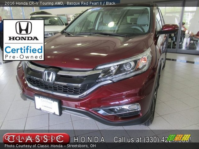 2016 Honda CR-V Touring AWD in Basque Red Pearl II