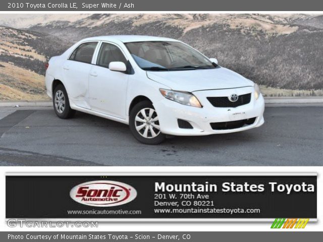 2010 Toyota Corolla LE in Super White