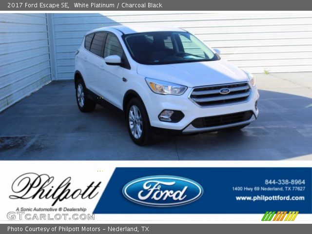 2017 Ford Escape SE in White Platinum