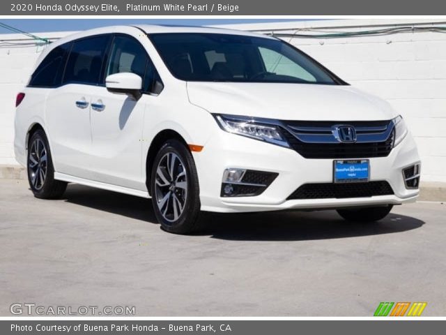 2020 Honda Odyssey Elite in Platinum White Pearl
