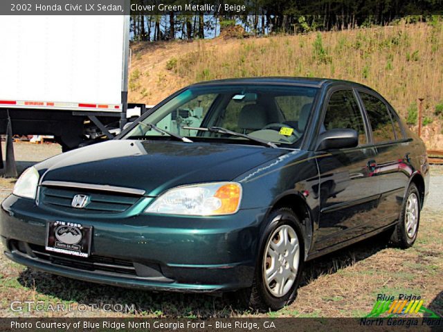 2002 Honda Civic LX Sedan in Clover Green Metallic