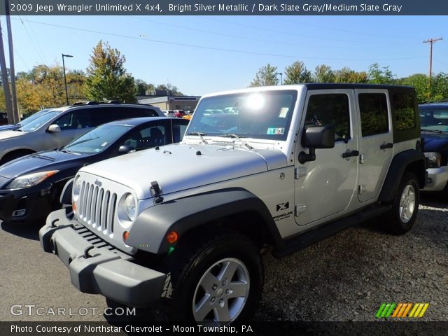 2009 Jeep Wrangler Unlimited X 4x4 in Bright Silver Metallic