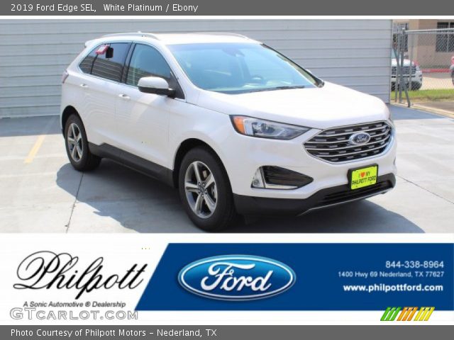 2019 Ford Edge SEL in White Platinum