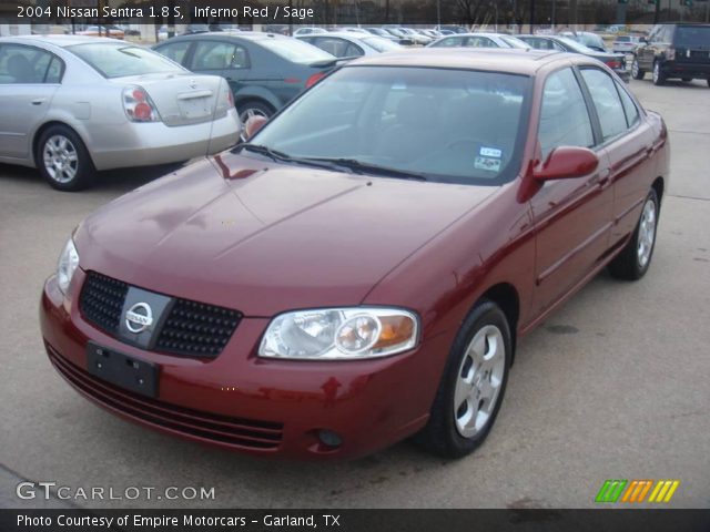2004 Nissan Sentra 1.8 S in Inferno Red