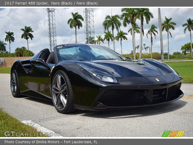 2017 Ferrari 488 Spider  in Nero (Black)