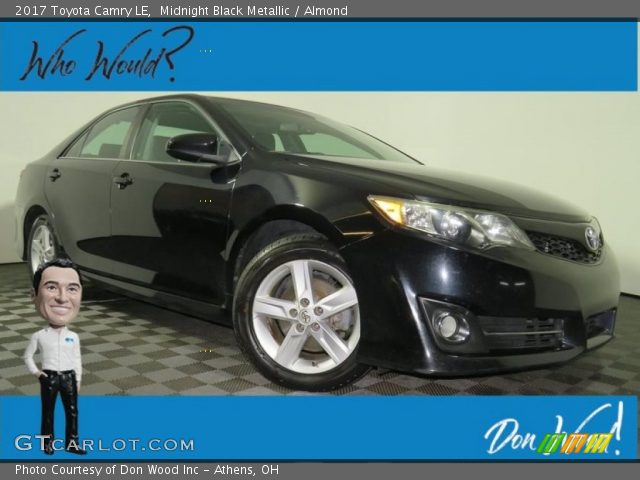 2017 Toyota Camry LE in Midnight Black Metallic