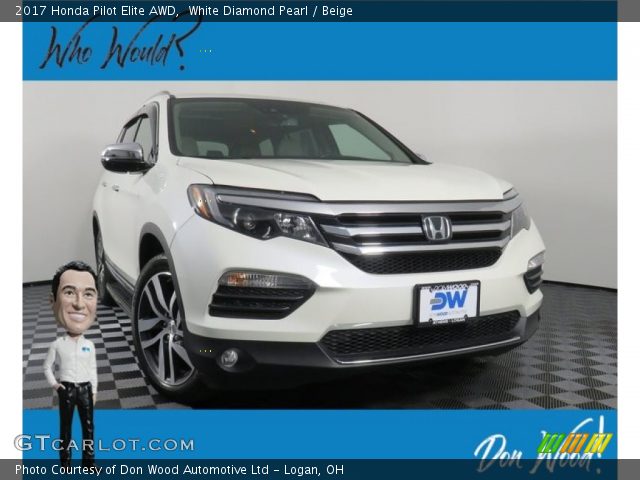 2017 Honda Pilot Elite AWD in White Diamond Pearl