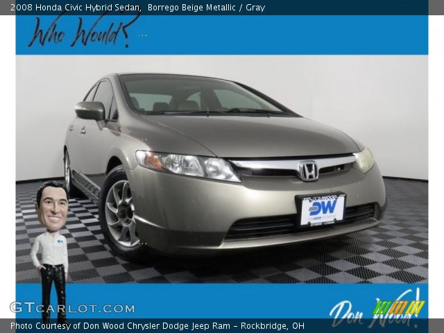 2008 Honda Civic Hybrid Sedan in Borrego Beige Metallic