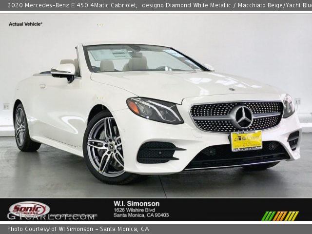 2020 Mercedes-Benz E 450 4Matic Cabriolet in designo Diamond White Metallic