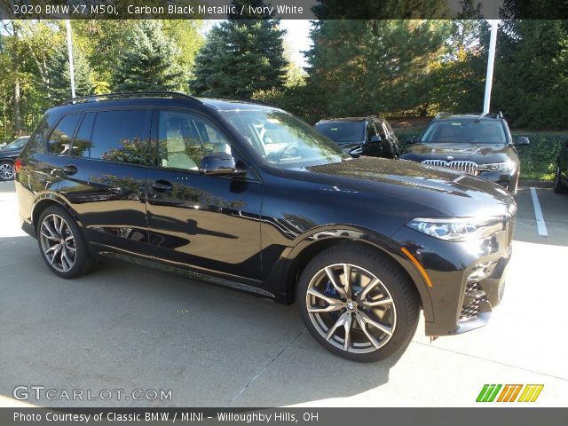 2020 BMW X7 M50i in Carbon Black Metallic