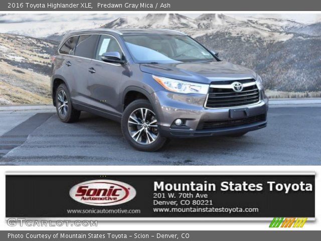 2016 Toyota Highlander XLE in Predawn Gray Mica
