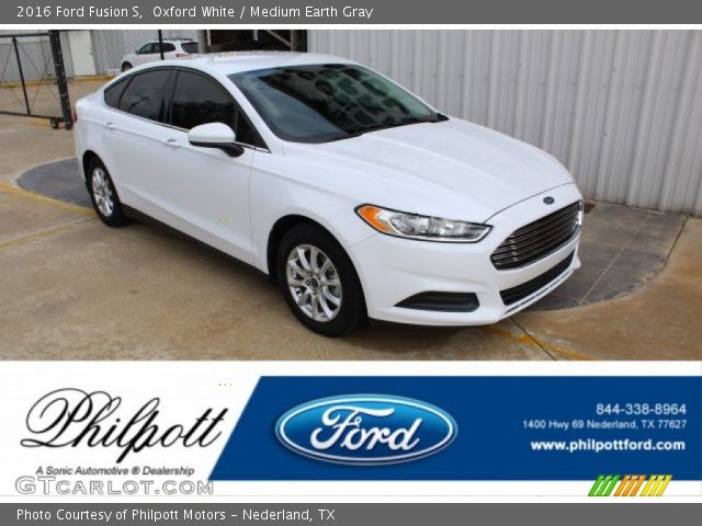 2016 Ford Fusion S in Oxford White